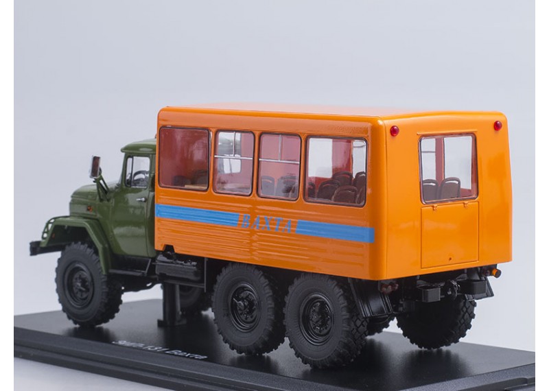 ЗИЛ-131 вахтовый автобус (хаки-оранжевый)